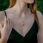 Goldkette mit Citirn Anhänger