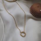 Goldkette mit Ring Anhänger