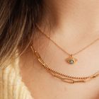 Goldkette mit magischem Auge Anhänger