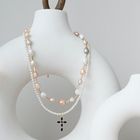 Ketten Set Perlkette, Goldkette mit Anhänger