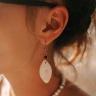 Silberohrringe mit Perlmutt Tropfen Anhänger