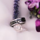 Silberringe mit Glitzersteinen